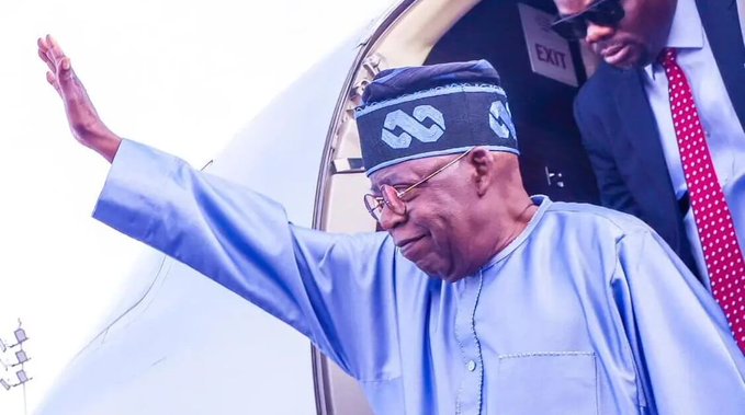 President Tinubu departs for Lagos